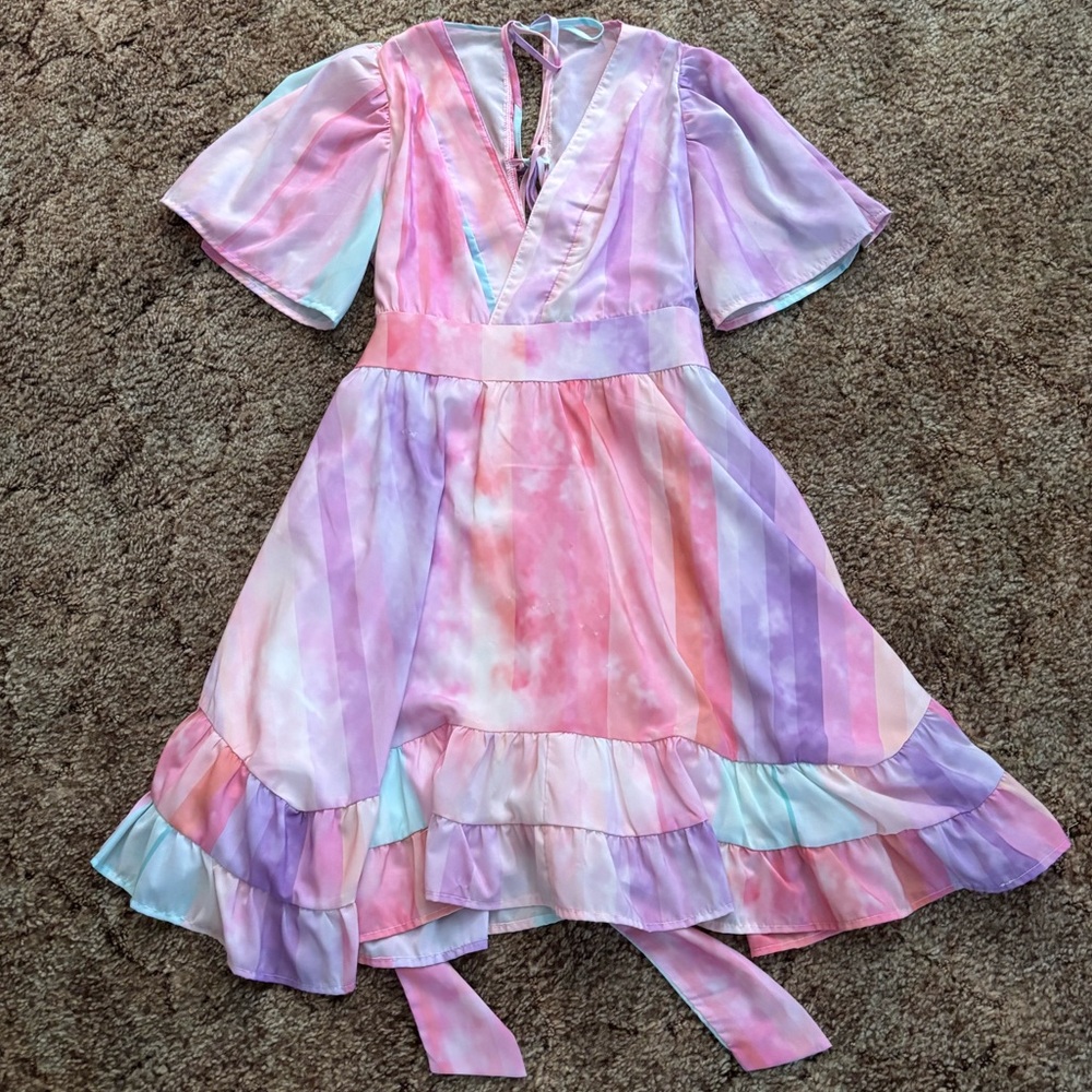Colorful Tie-Dye Dress size M like new